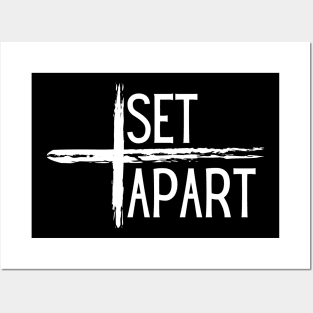 Set Apart Christian Cross Design Posters and Art